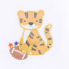 Tiger Football Orange-Purple Embroidered Ruffle Flutters Bubble - Magnolia BabyBubble