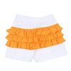 Tiger Football Orange - Purple Embroidered Ruffle Flutters Short Set - Magnolia BabyShort Set