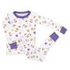 Tiger Football Purple - Gold Long Pajamas - Magnolia BabyLong Pajamas