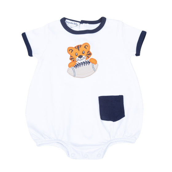 Tiger Pride Applique Boy Bubble - Navy - Magnolia BabyBubble