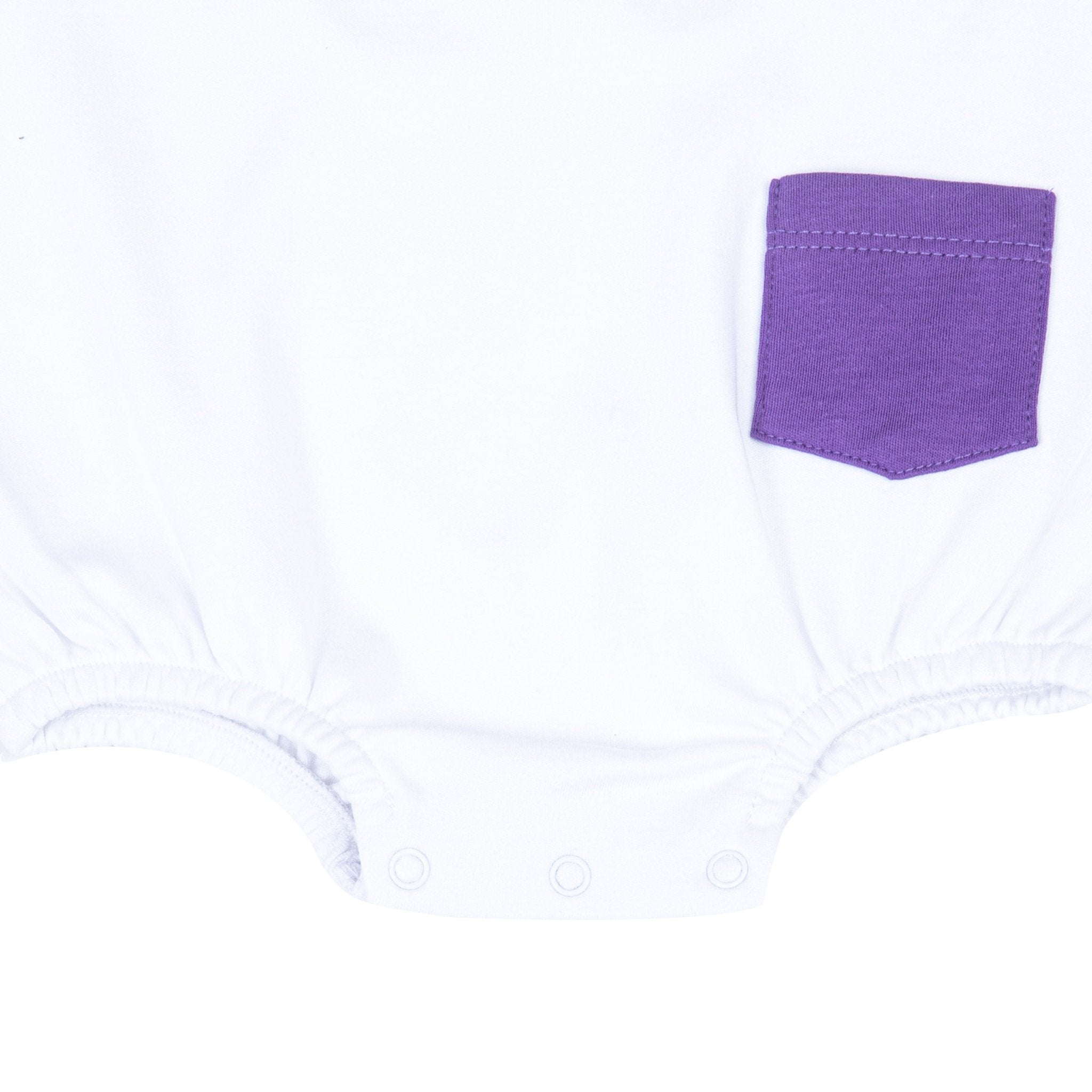 Tiger Pride Applique Boy Bubble - Purple - Magnolia BabyBubble