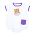 Tiger Pride Applique Boy Bubble - Purple - Magnolia BabyBubble