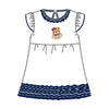 Tiger Pride Applique Dress - Navy - Magnolia BabyDress