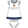 Tiger Pride Applique Dress - Navy - Magnolia BabyDress