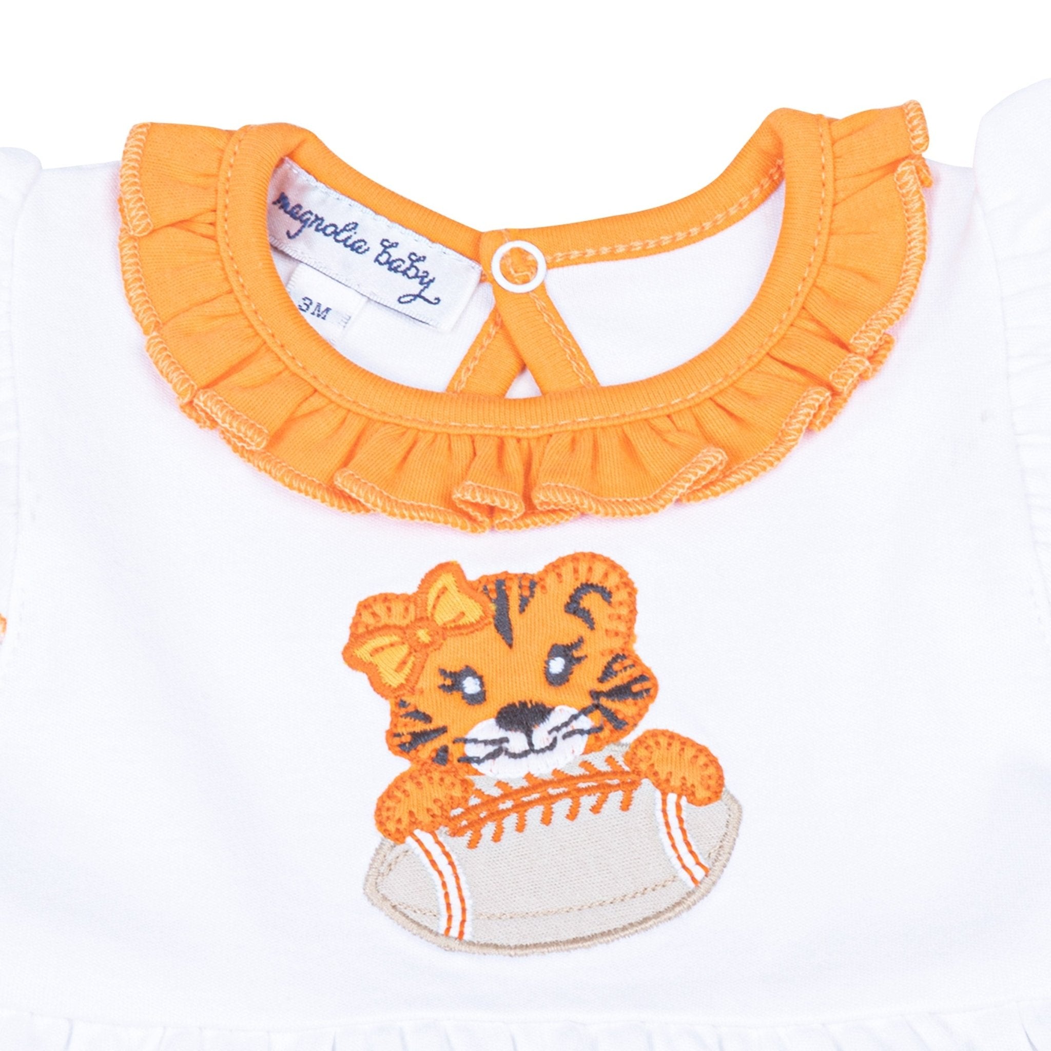 Tiger Pride Applique Dress - Orange - Magnolia BabyDress