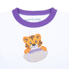 Tiger Pride Applique Long Pajamas - Purple - Magnolia BabyLong Pajamas