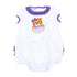 Tiger Pride Applique Ruffle Bubble - Purple - Magnolia BabyBubble