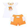 Tiger Pride Applique Ruffle Short Set - Orange - Magnolia BabyShort Set