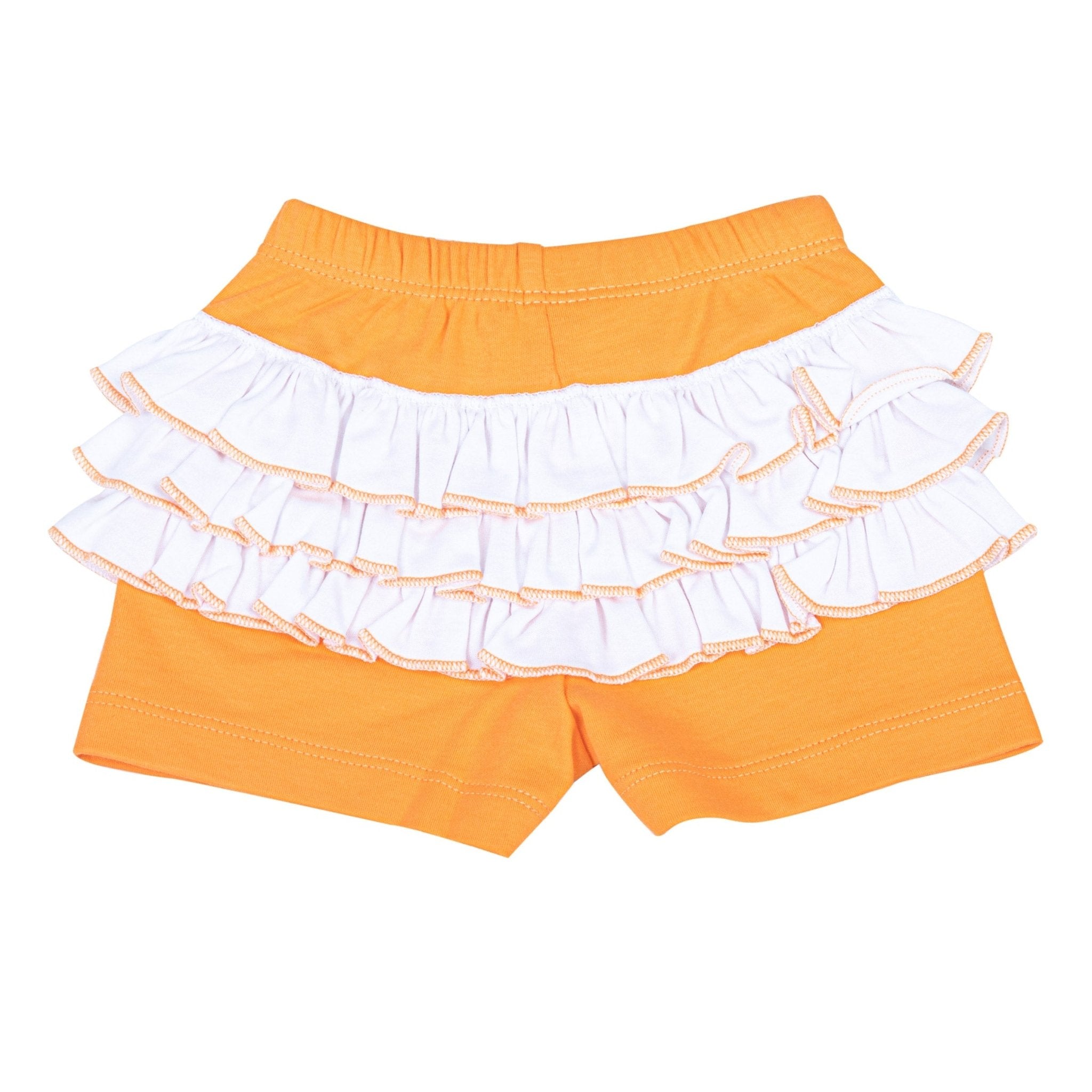 Tiger Pride Applique Ruffle Short Set - Orange - Magnolia BabyShort Set