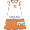 Tiger Pride Applique Ruffle Short Set - Orange - Magnolia BabyShort Set