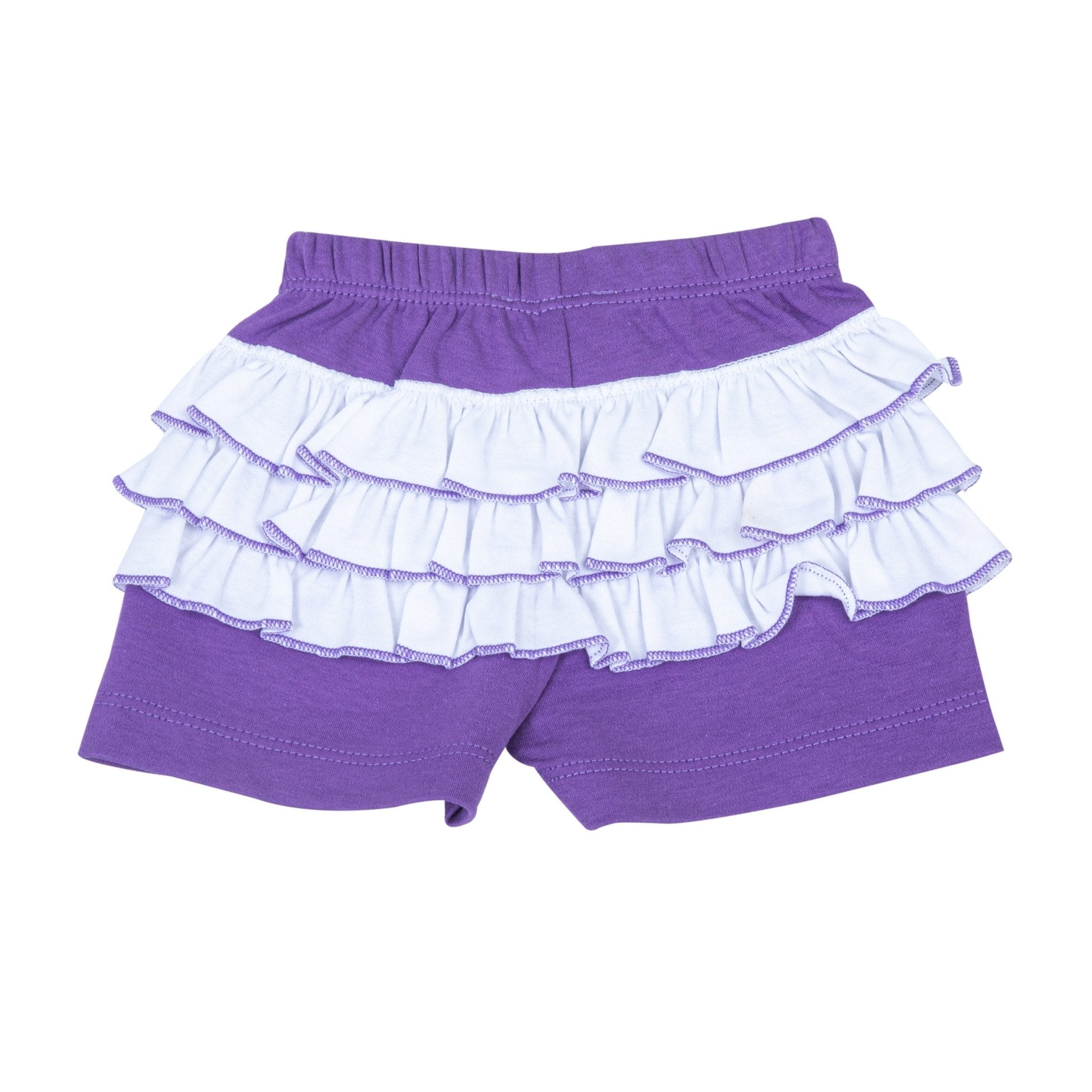 Tiger Pride Applique Ruffle Short Set - Purple - Magnolia BabyShort Set