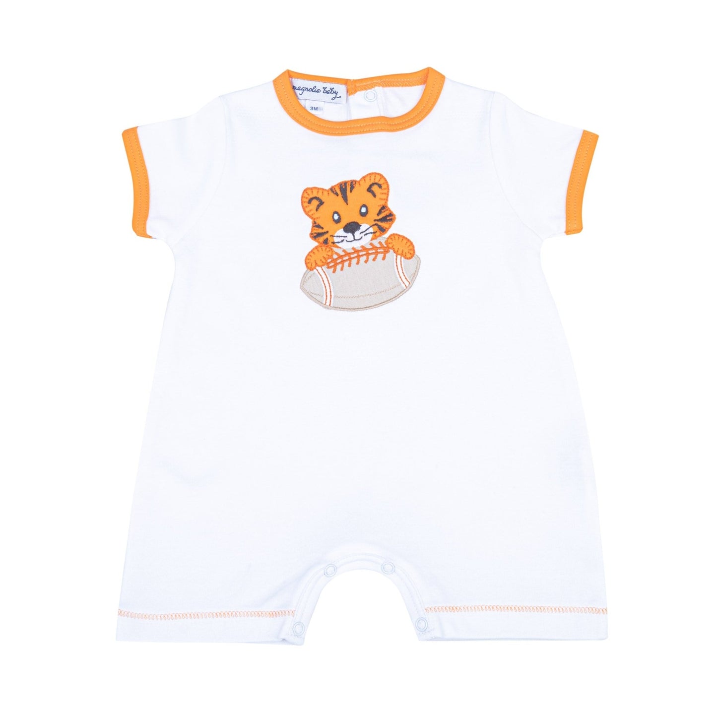Tiger Pride Applique Short Playsuit - Orange - Magnolia BabyShort Playsuit