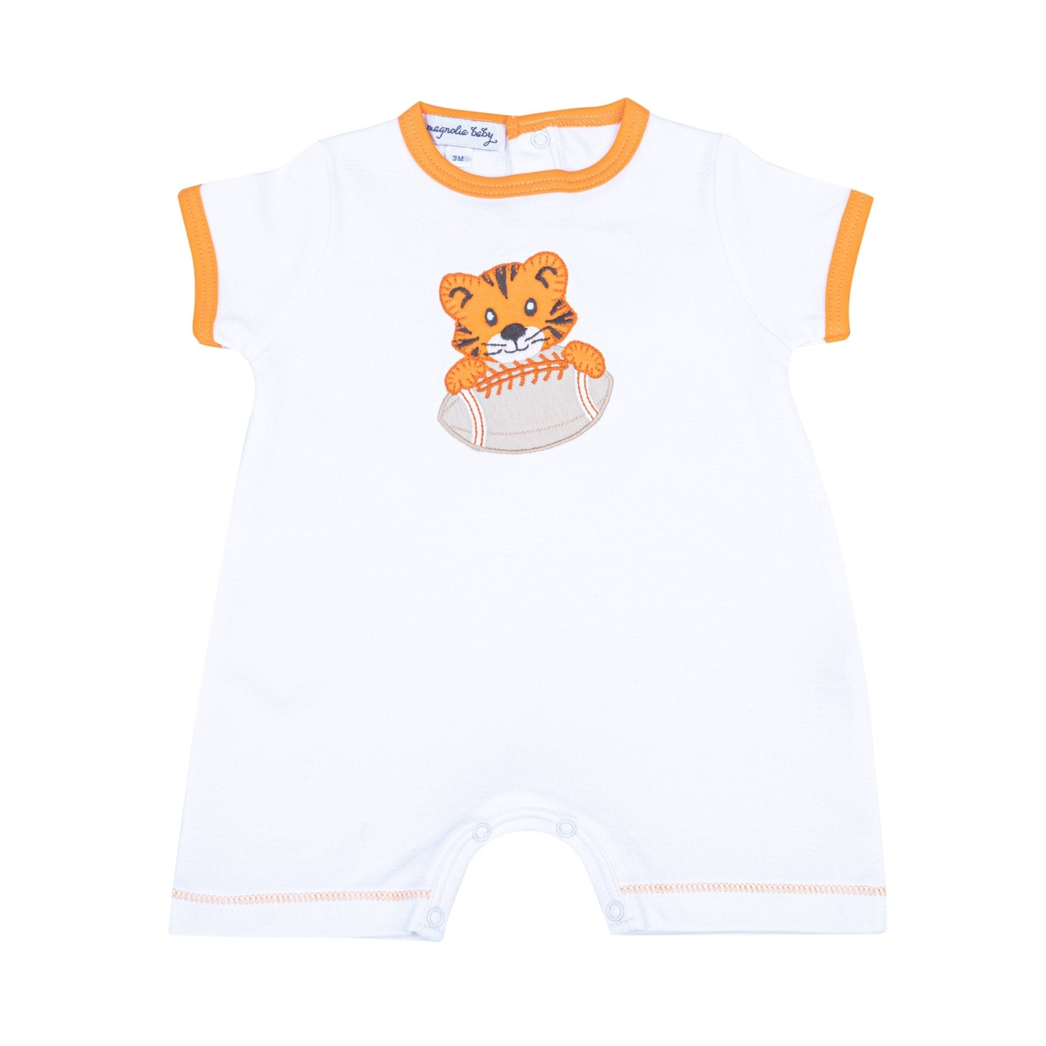 Tiger Pride Applique Short Playsuit - Orange - Magnolia BabyShort Playsuit