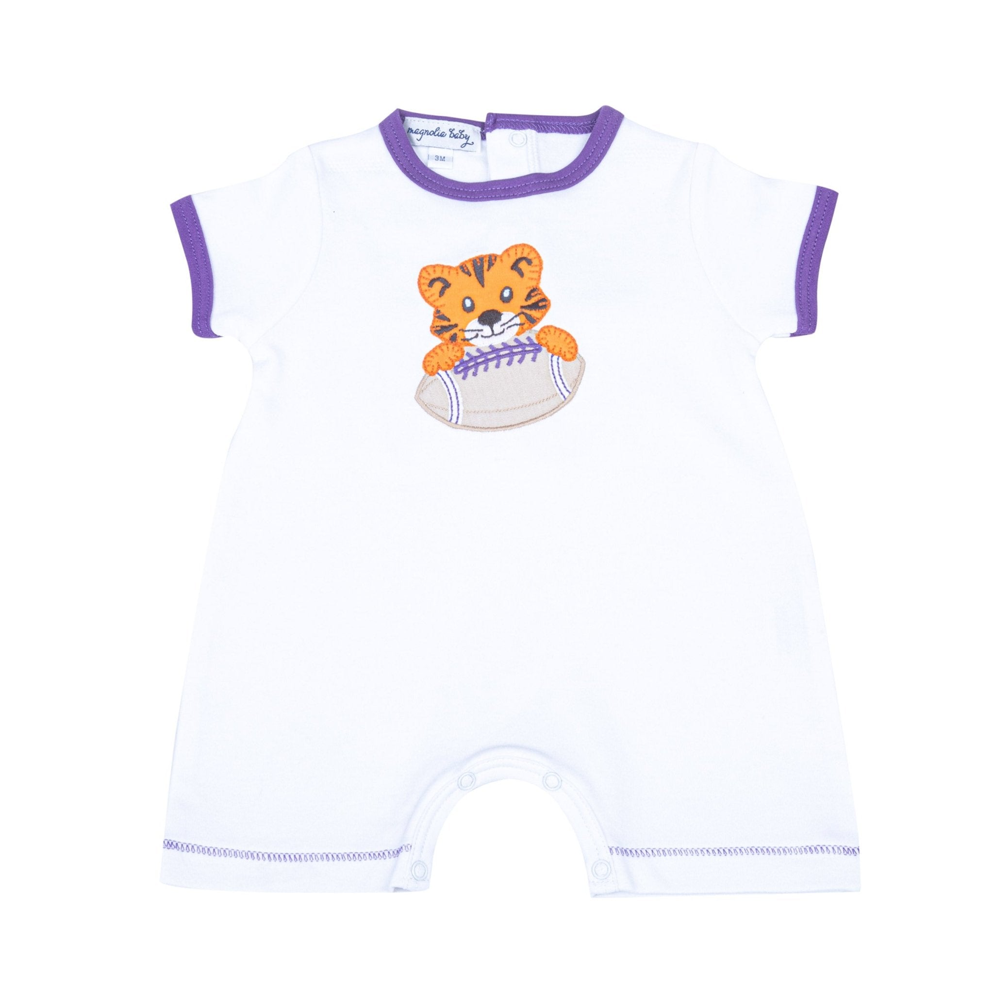 Tiger Pride Applique Short Playsuit - Purple - Magnolia BabyShort Playsuit