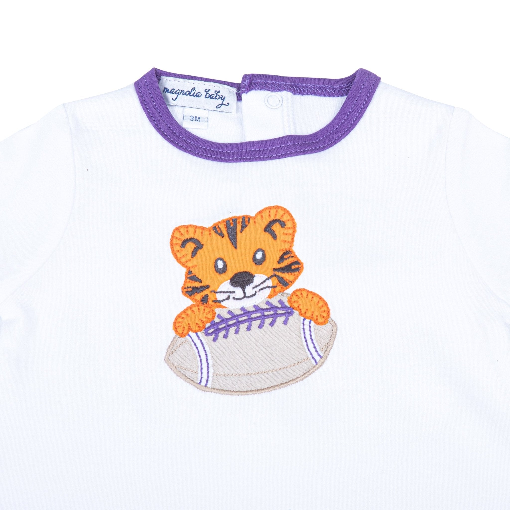 Tiger Pride Applique Short Playsuit - Purple - Magnolia BabyShort Playsuit