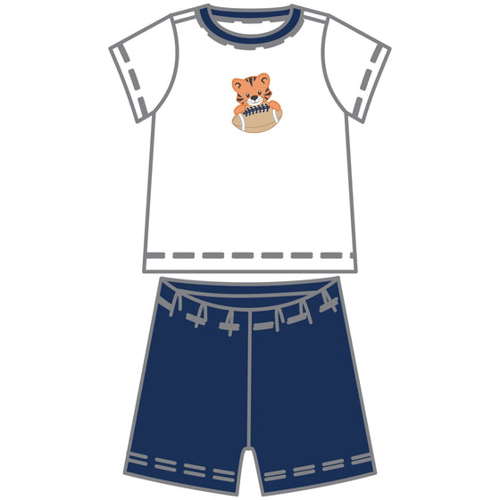 Tiger Pride Applique Short Set - Navy - Magnolia BabyShort Set