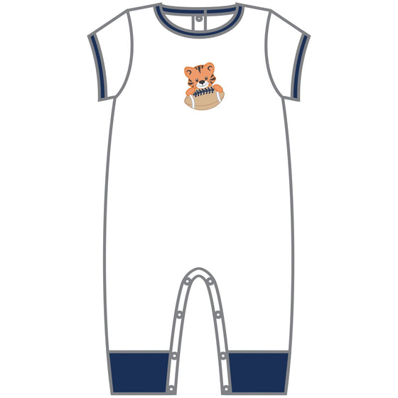 Tiger Pride Applique Short Sleeve Playsuit - Navy - Magnolia BabyPlaysuit