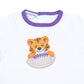 Tiger Pride Applique Short Sleeve Playsuit - Purple - Magnolia BabyPlaysuit