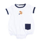 Tiger Pride Embroidered Boy Bubble - Navy Orange - Magnolia BabyBubble