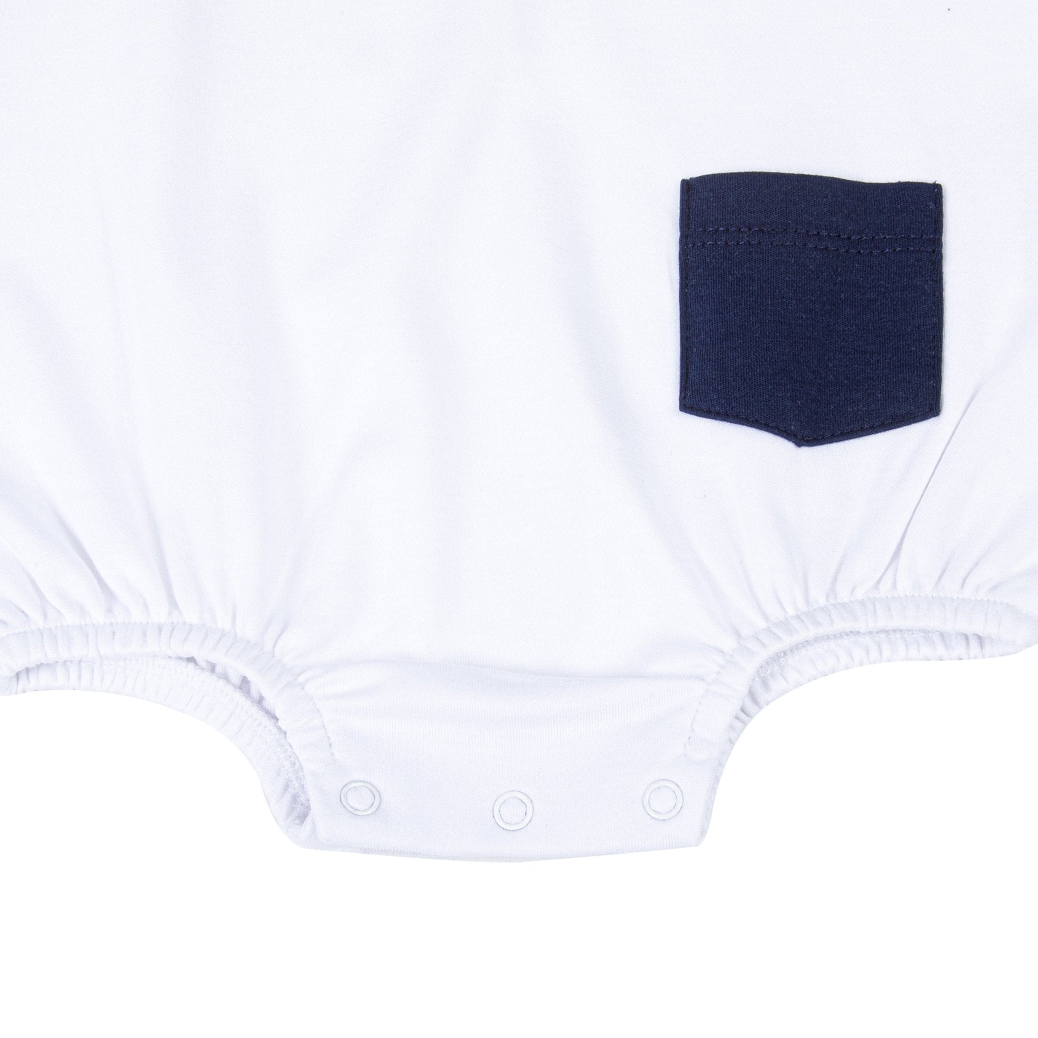 Tiger Pride Embroidered Boy Bubble - Navy Orange - Magnolia BabyBubble