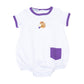 Tiger Pride Embroidered Boy Bubble - Purple Gold - Magnolia BabyBubble