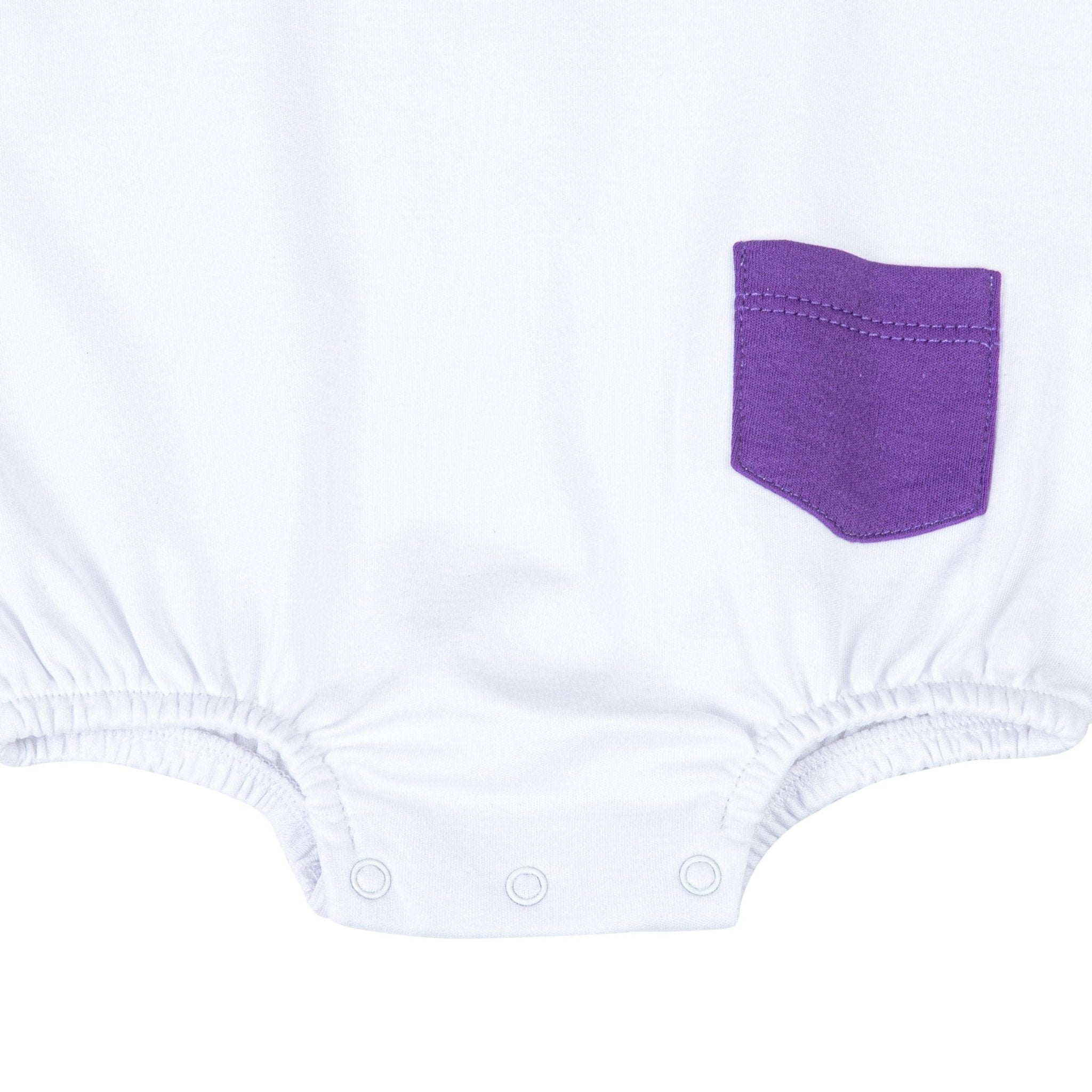 Tiger Pride Embroidered Boy Bubble - Purple Gold - Magnolia BabyBubble