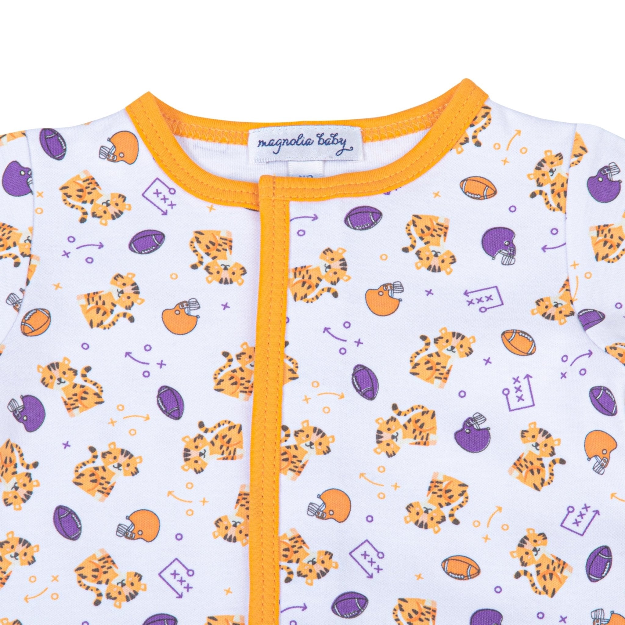 Tiger Pride Embroidered Converter - Orange Purple - Magnolia BabyConverter Gown