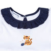 Tiger Pride Embroidered Dress - Navy Orange - Magnolia BabyDress