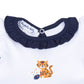 Tiger Pride Embroidered Dress - Navy Orange - Magnolia BabyDress