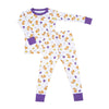 Tiger Pride Long Pajamas - Purple Gold - Magnolia BabyLong Pajamas