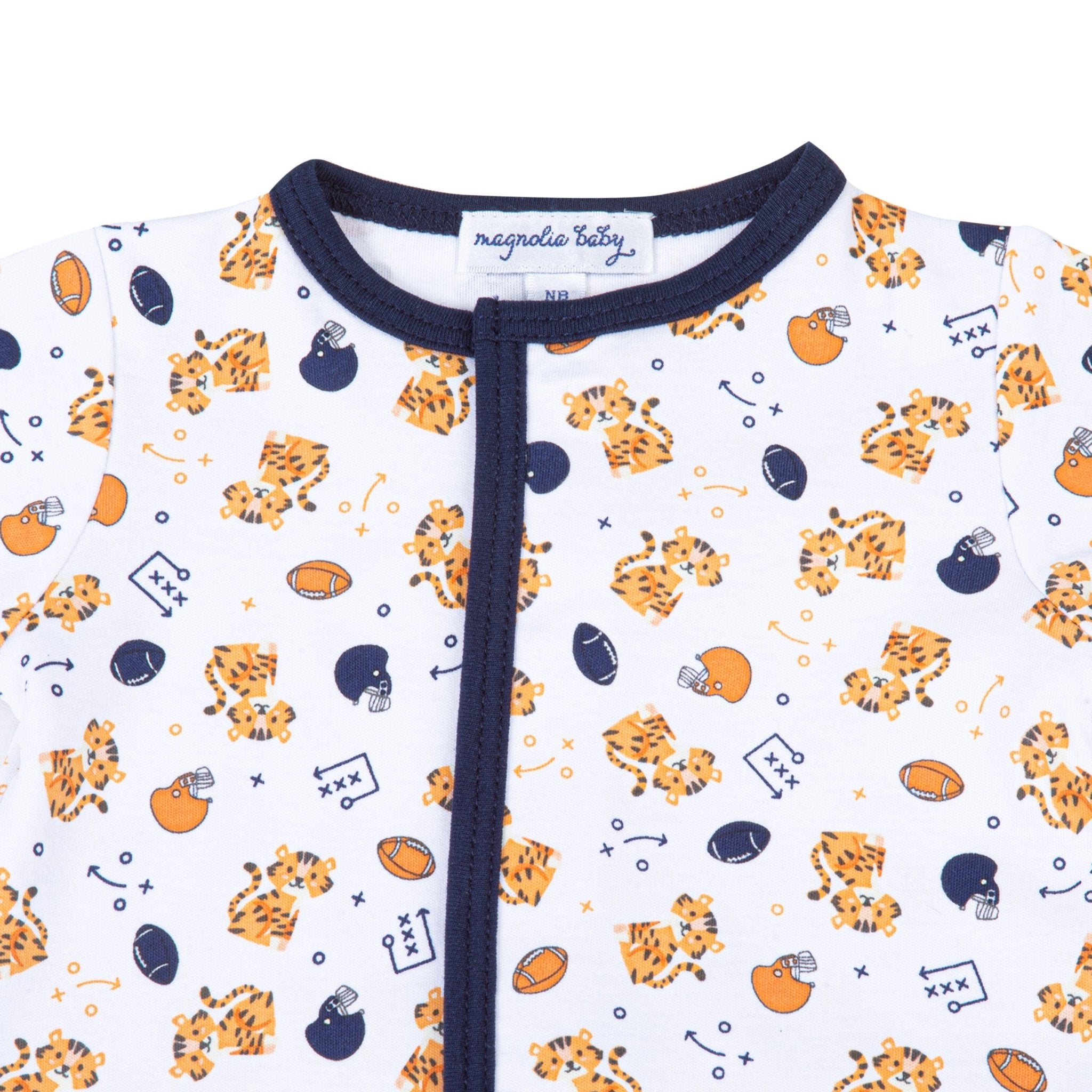 Tiger Pride Print Converter - Navy Orange - Magnolia BabyConverter Gown