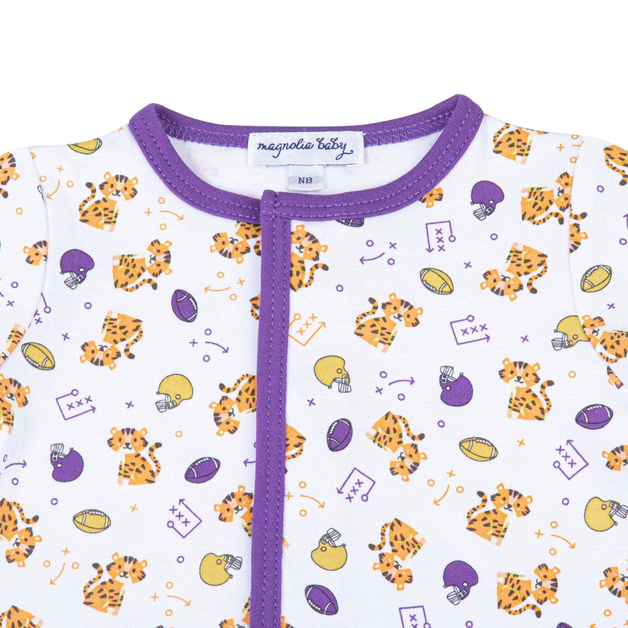 Tiger Pride Print Converter - Purple Gold - Magnolia BabyConverter Gown