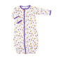 Tiger Pride Print Converter - Purple Gold - Magnolia BabyConverter Gown