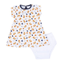  Tiger Pride Print Dress - Navy Orange - Magnolia BabyDress