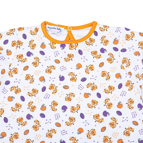 Tiger Pride Print Dress - Orange Purple - Magnolia BabyDress