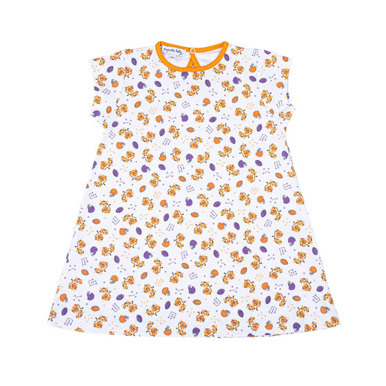 Tiger Pride Print Dress - Orange Purple - Magnolia BabyDress