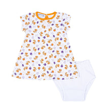  Tiger Pride Print Dress - Orange Purple - Magnolia BabyDress