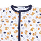 Tiger Pride Print Footie - Navy Orange - Magnolia BabyFootie
