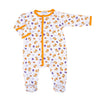 Tiger Pride Print Footie - Orange Purple - Magnolia BabyFootie