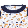 Tiger Pride Print Girl Bubble - Navy Orange - Magnolia BabyBubble