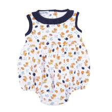  Tiger Pride Print Girl Bubble - Navy Orange - Magnolia BabyBubble