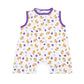 Tiger Pride Print Short Playsuit - Purple Gold - Magnolia BabyShort Playsuit