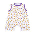 Tiger Pride Print Short Playsuit - Purple Gold - Magnolia BabyShort Playsuit