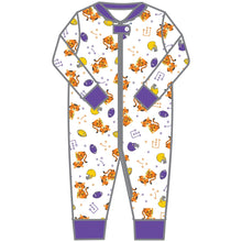  Tiger Pride Zip Pajamas - Purple Gold - Magnolia BabyZipper Pajamas