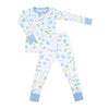 Time to Celebrate Long Pajamas - Blue - Magnolia BabyLong Pajamas