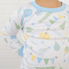 Time to Celebrate Long Pajamas - Blue - Magnolia BabyLong Pajamas