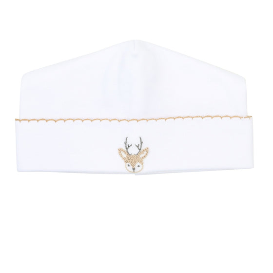 Tiny Buck Beige Embroidered Hat - Magnolia BabyHat