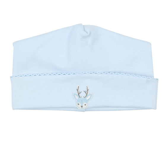 Tiny Buck Blue Embroidered Hat - Magnolia BabyHat