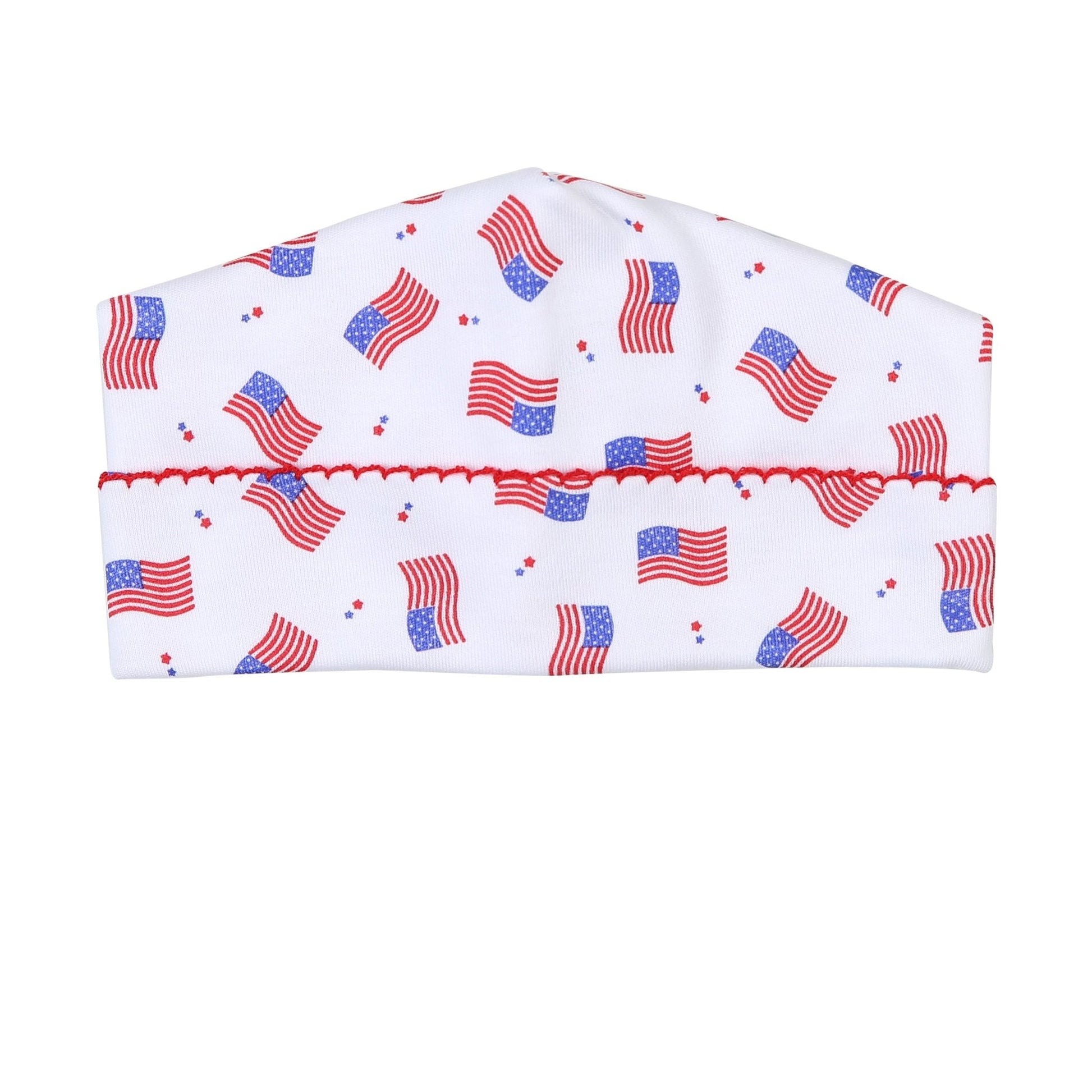 Tiny Red, White and Blue Printed Hat - Red - Magnolia BabyHat