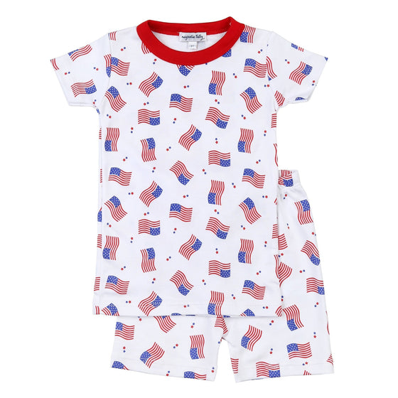 Tiny Red, White and Blue Short Pajama - Magnolia BabyShort Pajamas